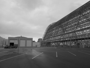 Hangar One 1, Digitale Schwarzweißfotografie, Mountain View (Moffett Field) 2016